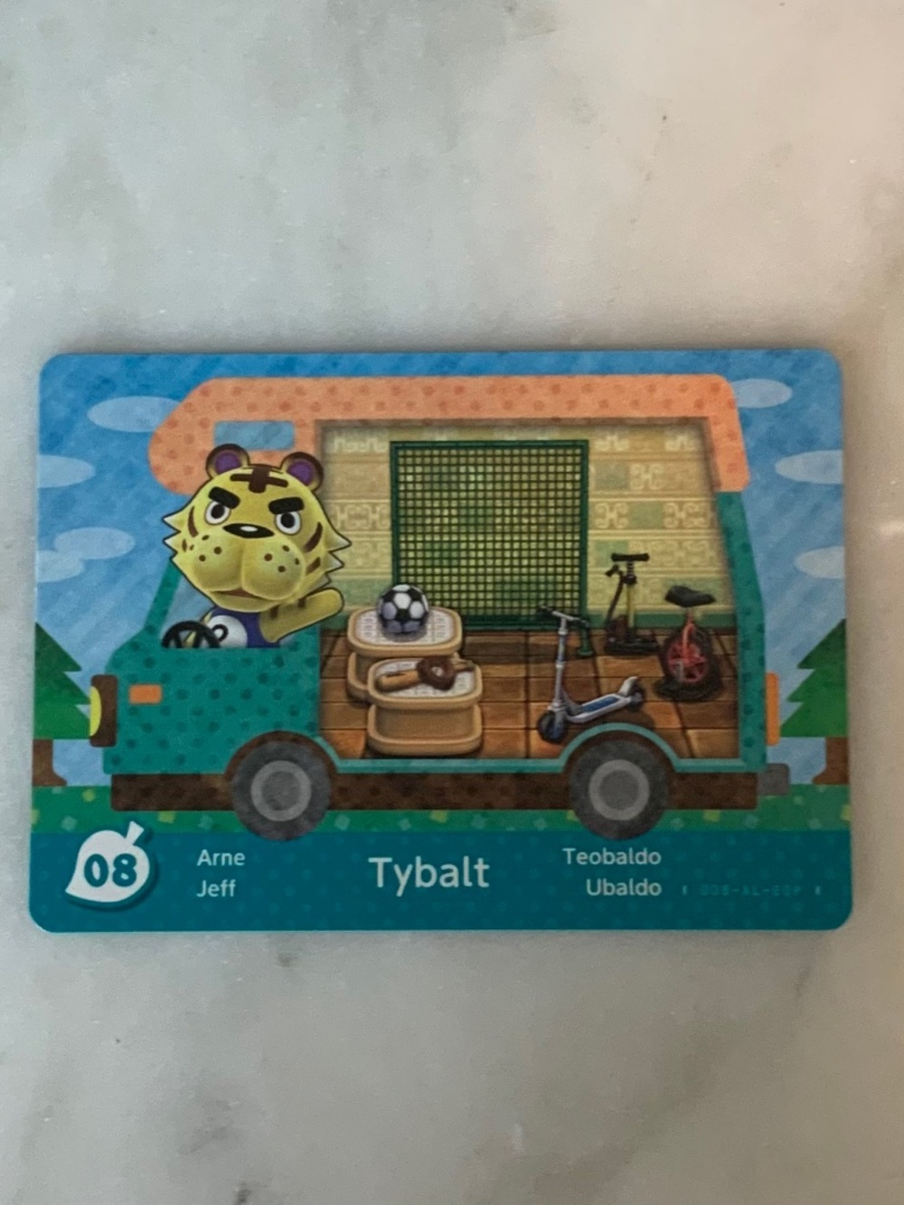 Tybalt 08 Animal Crossing Welcome Home Amiibo card RV series mint new unscanne